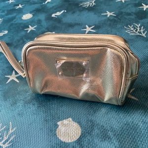 Michael Kors gold makeup bag